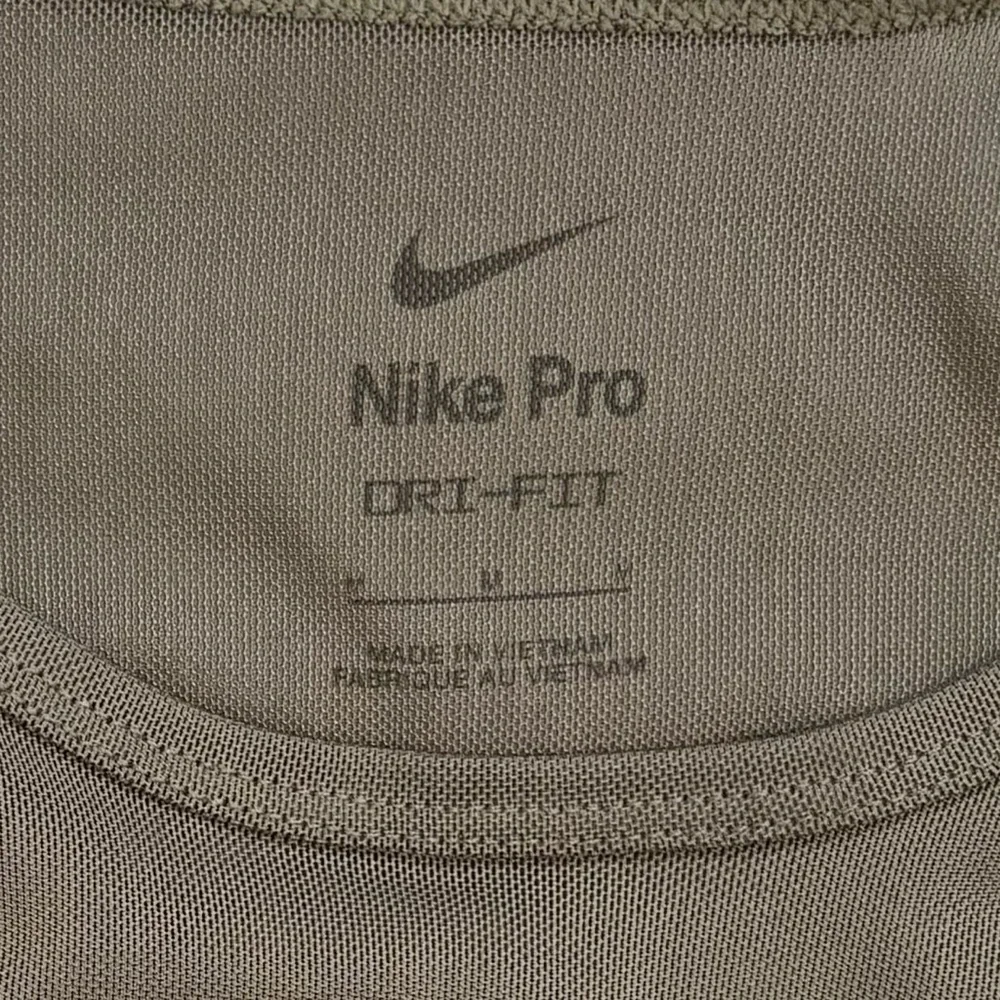 NIKE PRO Dri-FIT Olive Green Mesh Sports Bra Tank Medium Crop Top Athleisure